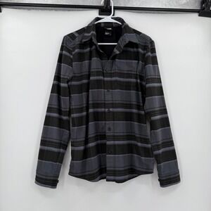 The north face button down long sleeve black small